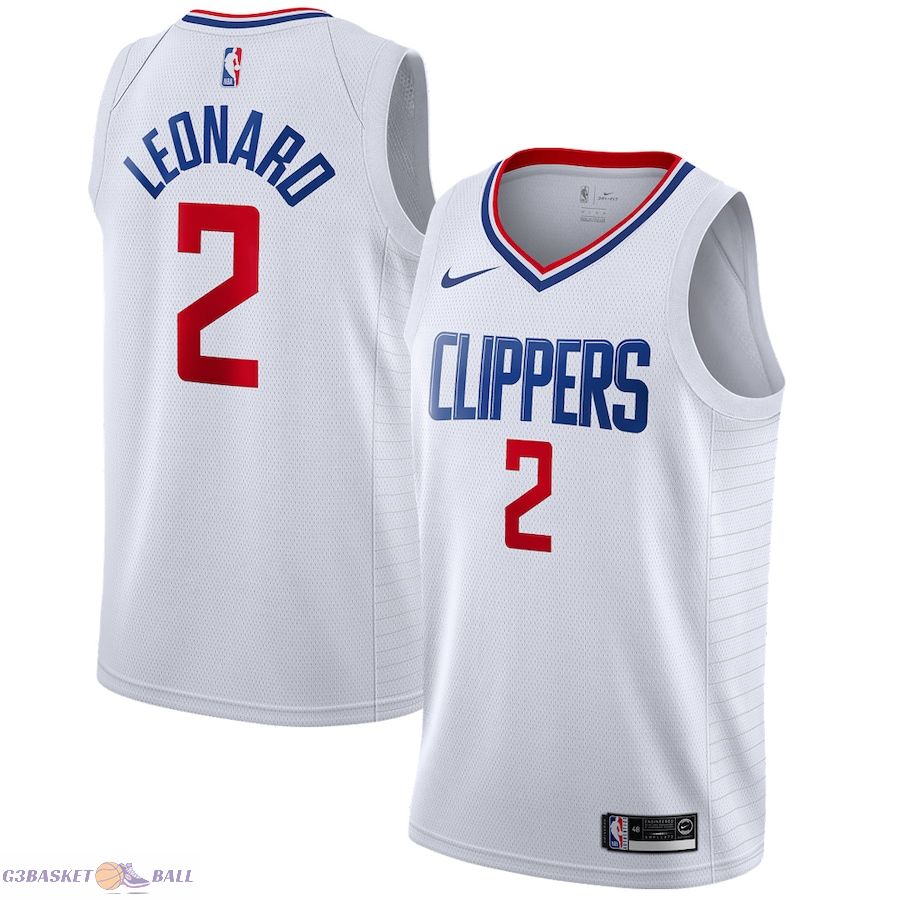 Men's LA Clippers Kawhi Leonard White 2019/2020 Swingman Jersey - Association Edition