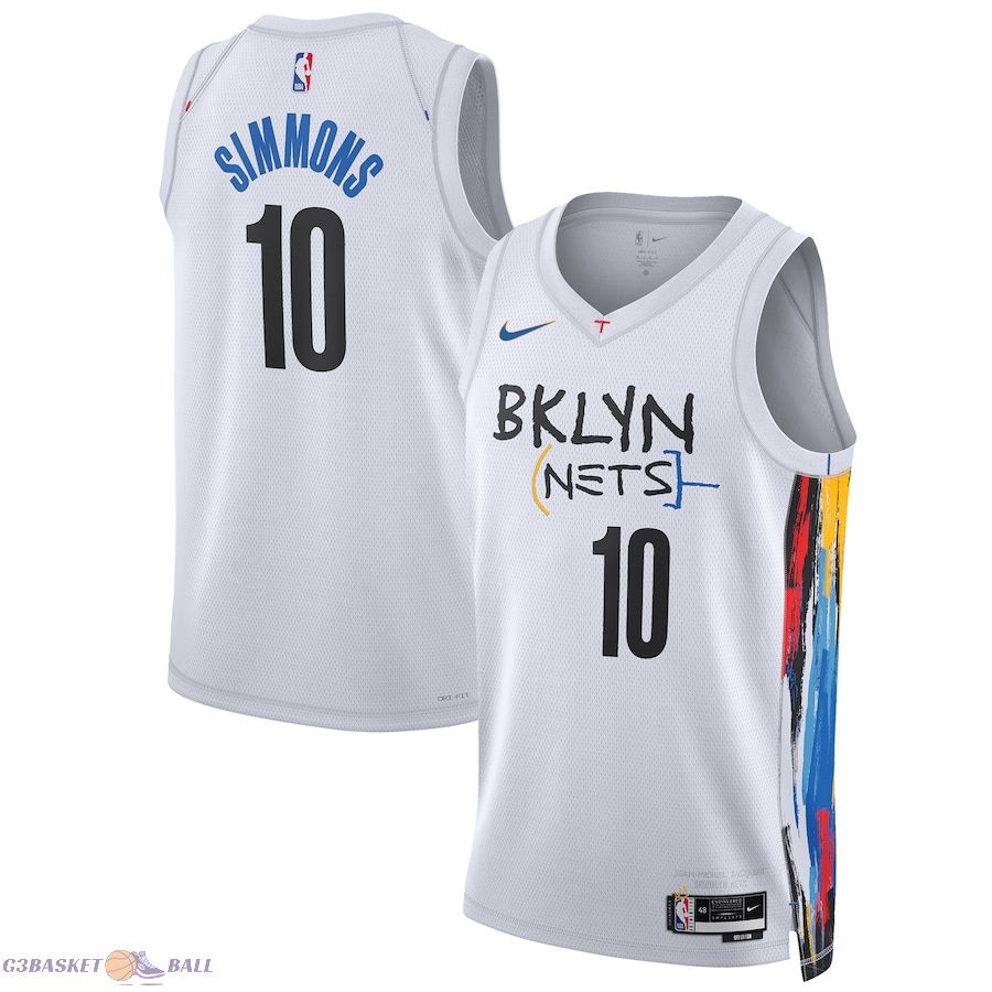 Unisex Brooklyn Nets Ben Simmons White 2022/23 Swingman Jersey - City Edition