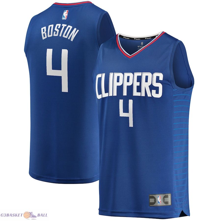 Men's LA Clippers Brandon Boston Jr. Fanatics Royal Fast Break Replica Jersey - Icon Edition