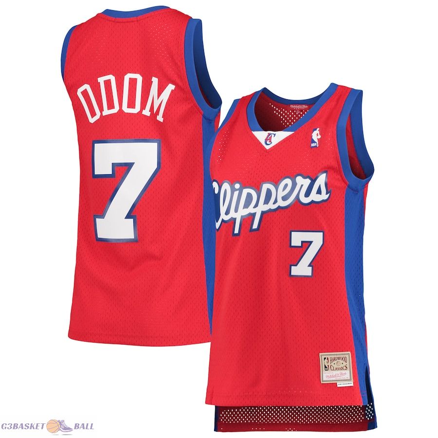 Women's LA Clippers Lamar Odom Mitchell & Ness Red 2000/01 Hardwood Classics Swingman Jersey