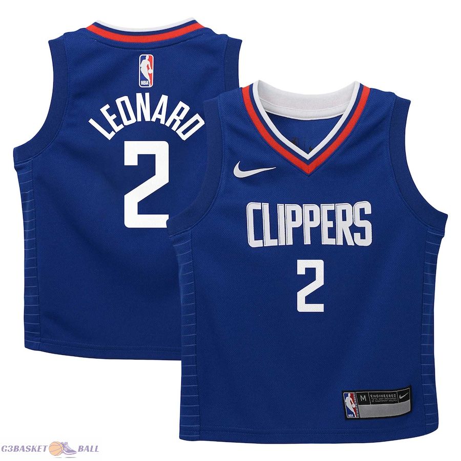 Preschool LA Clippers Kawhi Leonard Royal Dri-FIT Swingman Player Jersey - Icon Edition