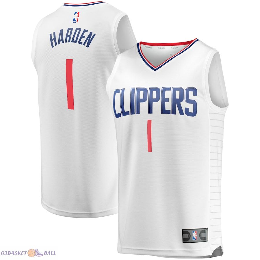 Youth LA Clippers James Harden Fanatics White Fast Break Player Jersey - Association Edition