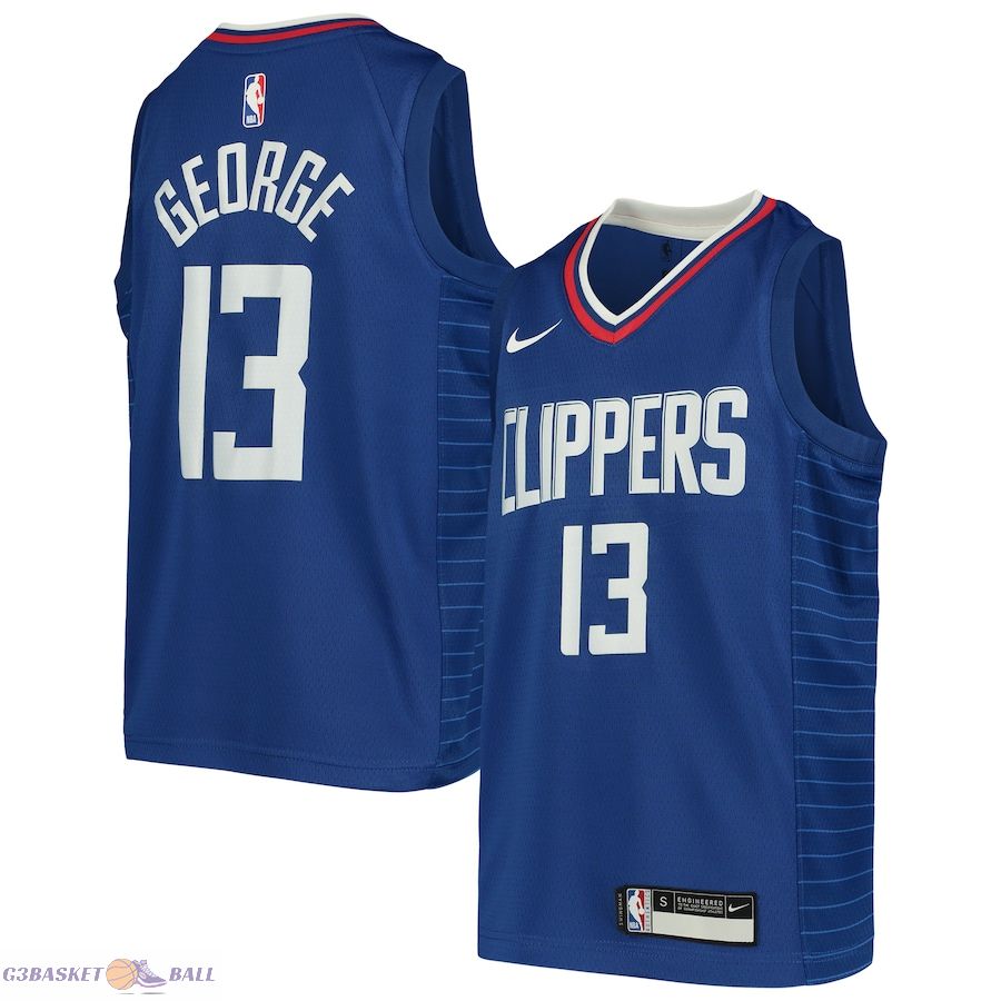 Youth LA Clippers Paul George Royal Swingman Jersey - Icon Edition