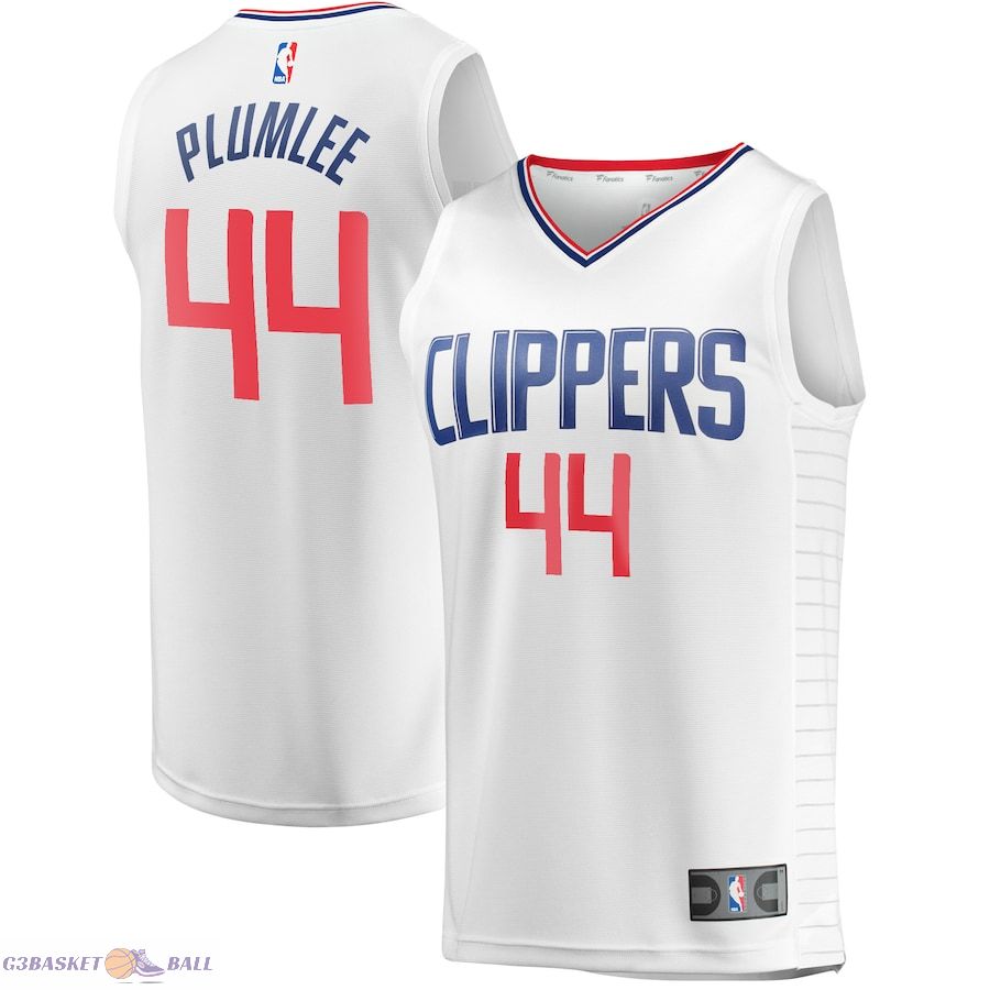 Youth LA Clippers Mason Plumlee Fanatics White Fast Break Player Jersey - Association Edition