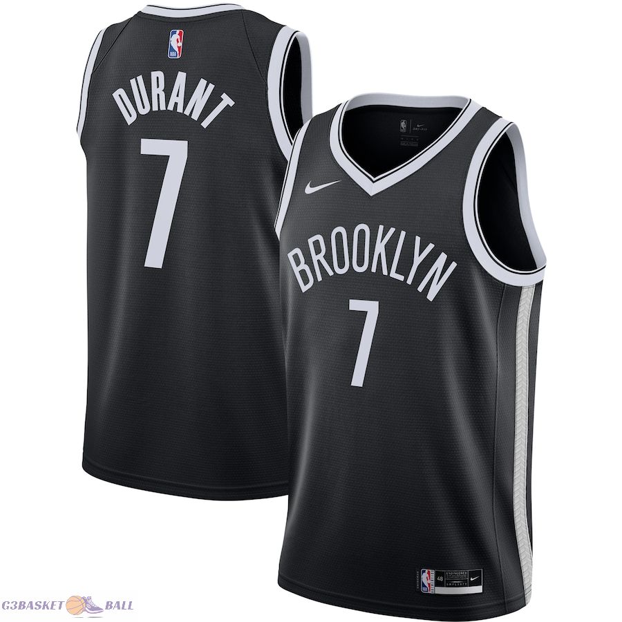 Men's Brooklyn Nets Kevin Durant Black 2020/21 Swingman Jersey - Icon Edition