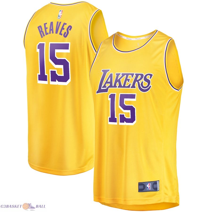 Men's Los Angeles Lakers Austin Reaves Fanatics Gold Fast Break Player Jersey - Icon Edition