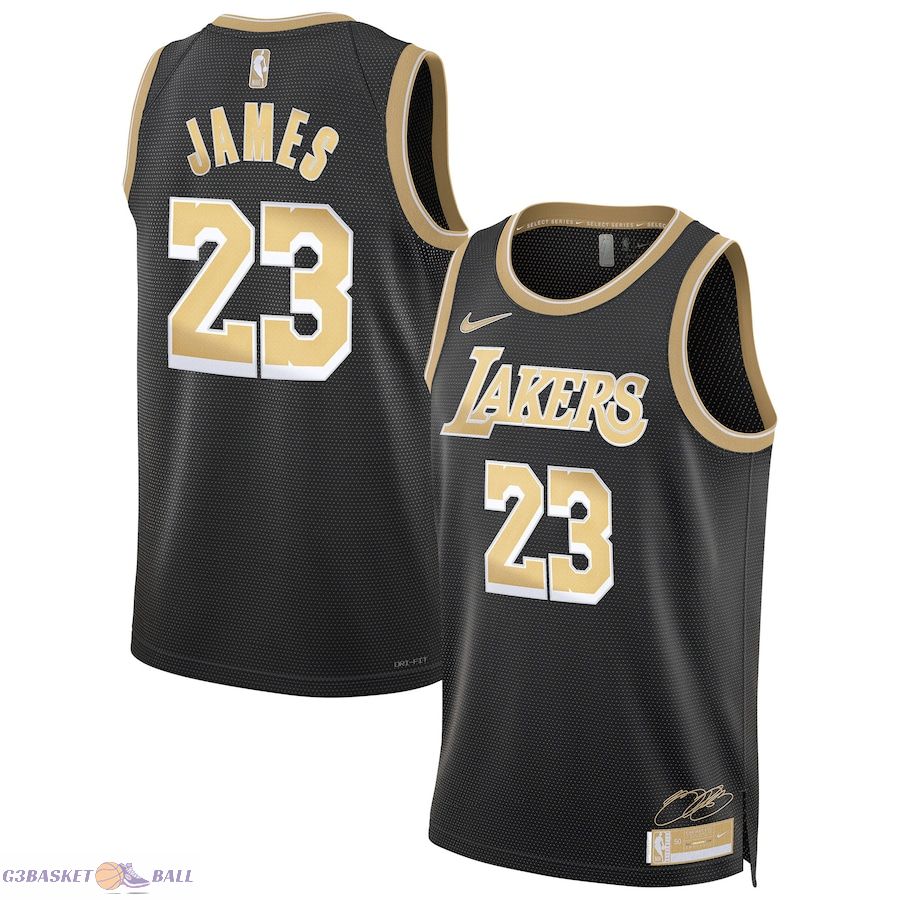 Unisex Los Angeles Lakers LeBron James Black Select Series Swingman Jersey