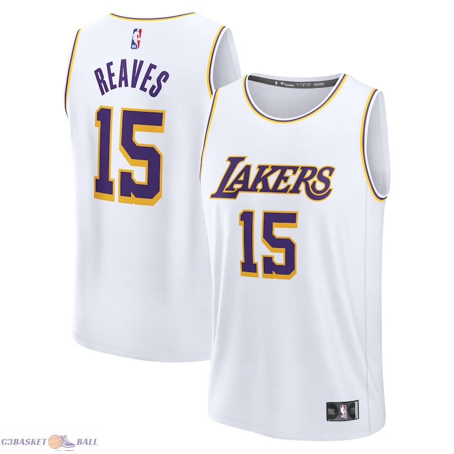 Men's Los Angeles Lakers Austin Reaves Fanatics White Fast Break Replica Player Jersey - Association Edition