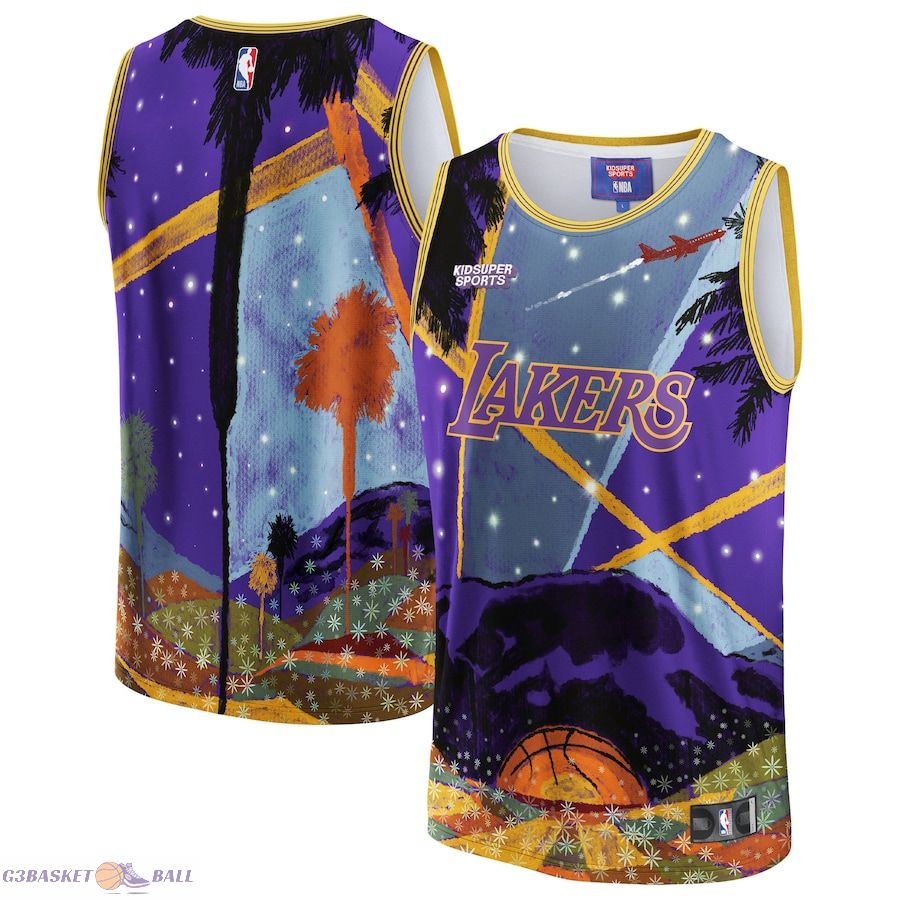 Unisex Los Angeles Lakers NBA & KidSuper Studios by Fanatics Purple Hometown Jersey