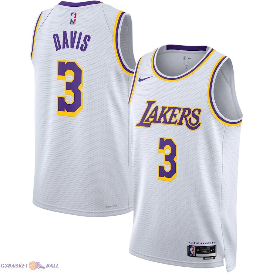 Unisex Los Angeles Lakers Anthony Davis White Swingman Jersey - Association Edition