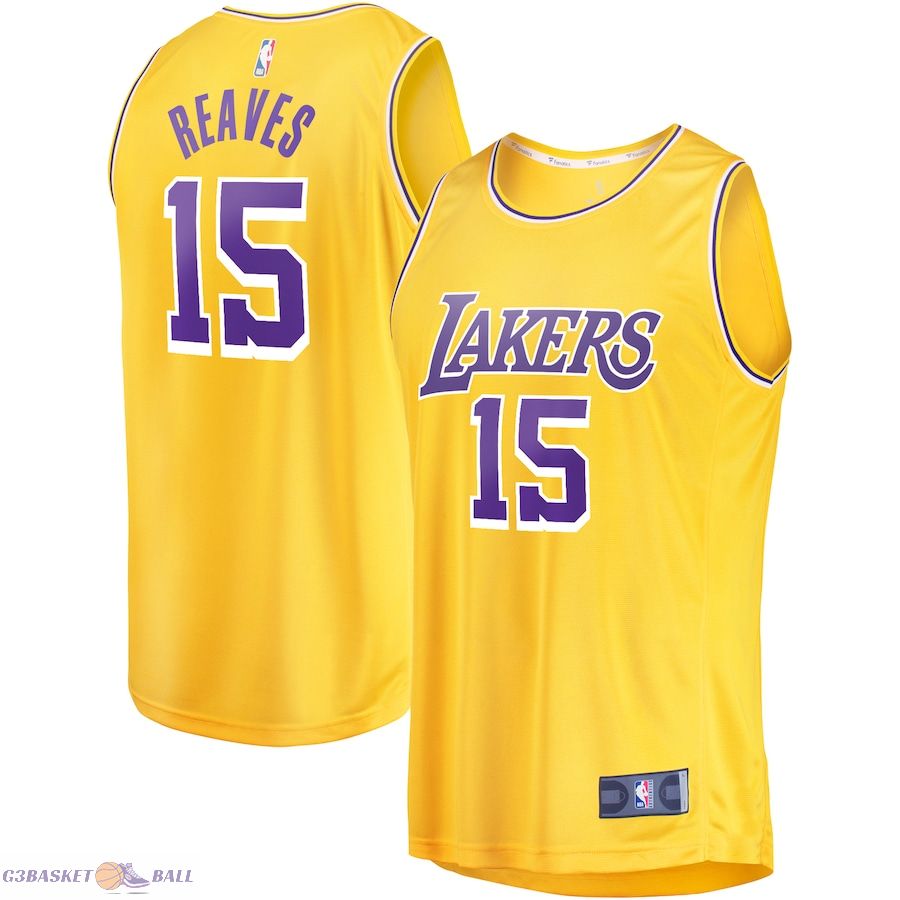 Youth Los Angeles Lakers Austin Reaves Fanatics Gold Fast Break Player Jersey - Icon Edition