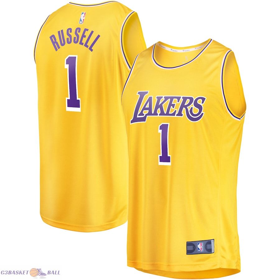 Youth Los Angeles Lakers D'Angelo Russell Fanatics Gold Fast Break Player Jersey - Icon Edition