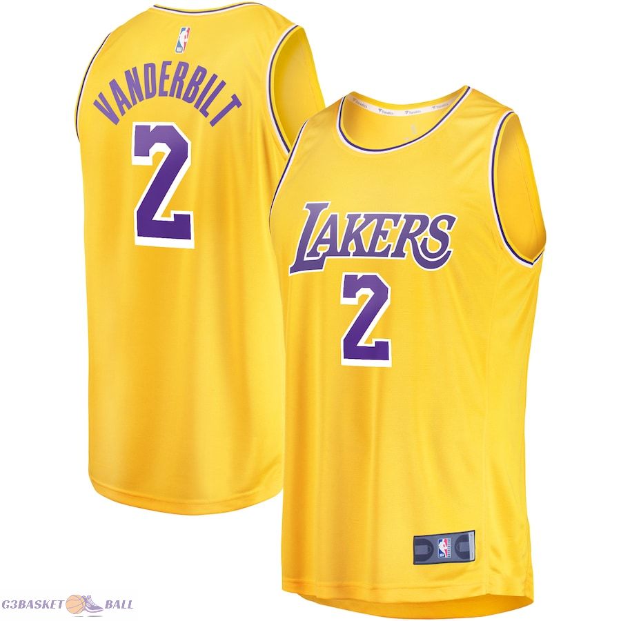 Youth Los Angeles Lakers Jarred Vanderbilt Fanatics Gold Fast Break Player Jersey - Icon Edition