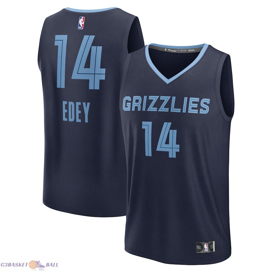 Men's Memphis Grizzlies Zach Edey Fanatics Navy 2024 NBA Draft Fast Break Player Jersey - Icon Edition