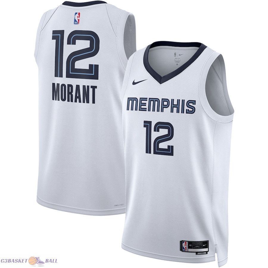 Unisex Memphis Grizzlies Ja Morant White Swingman Jersey - Association Edition