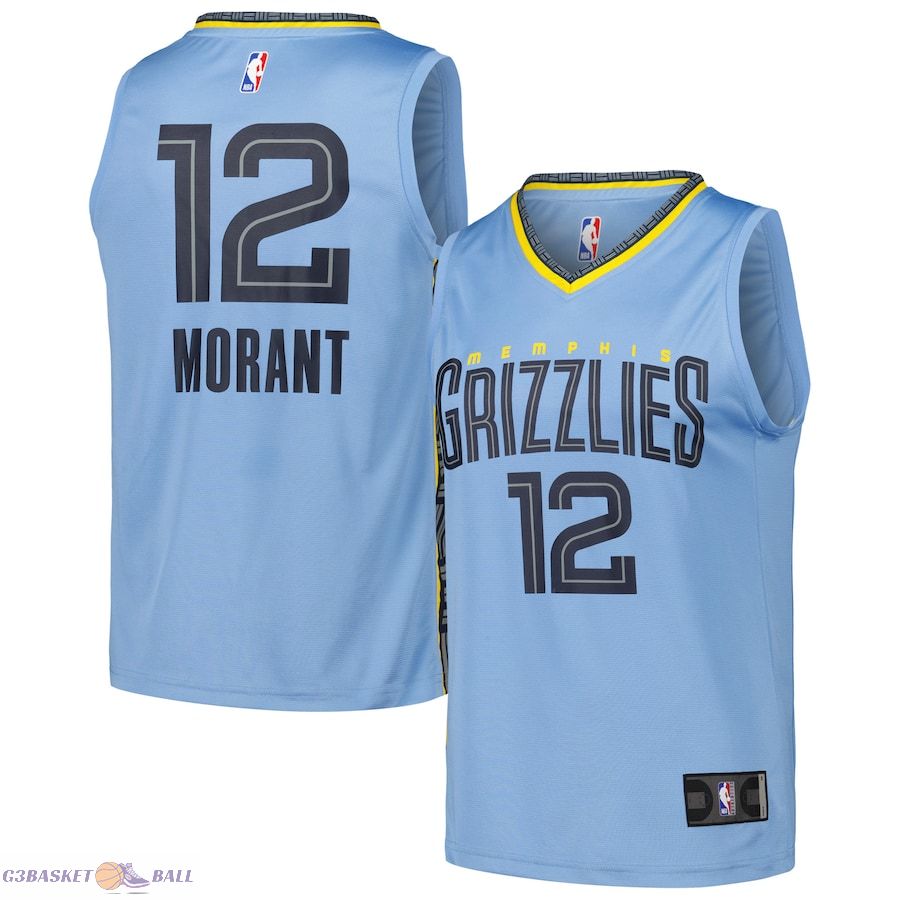 Men's Memphis Grizzlies Ja Morant Fanatics Light Blue Fast Break Replica Player Jersey - Statement Edition