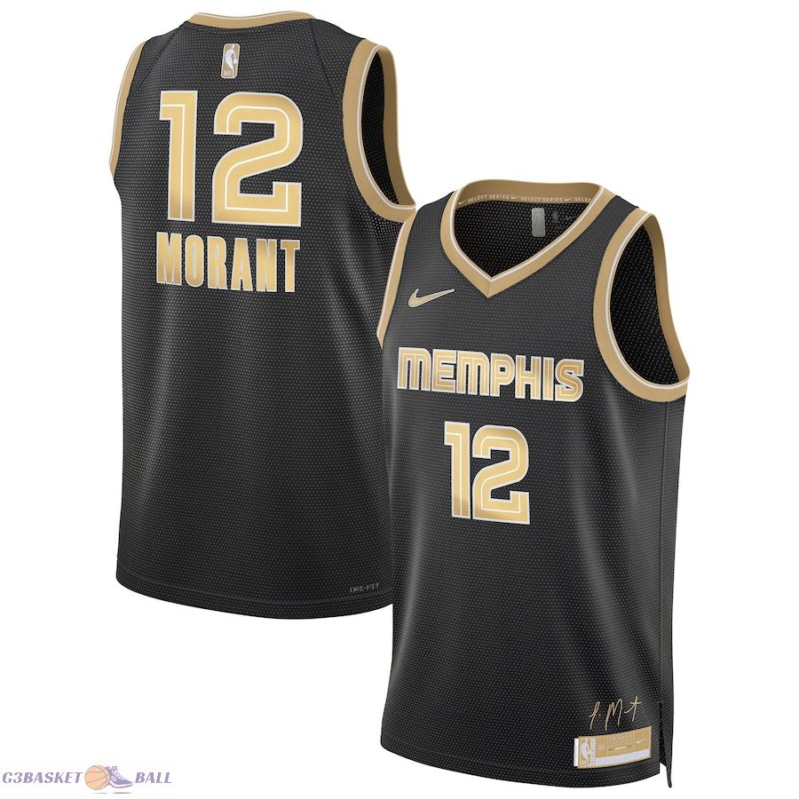 Unisex Memphis Grizzlies Ja Morant Black Select Series Swingman Jersey