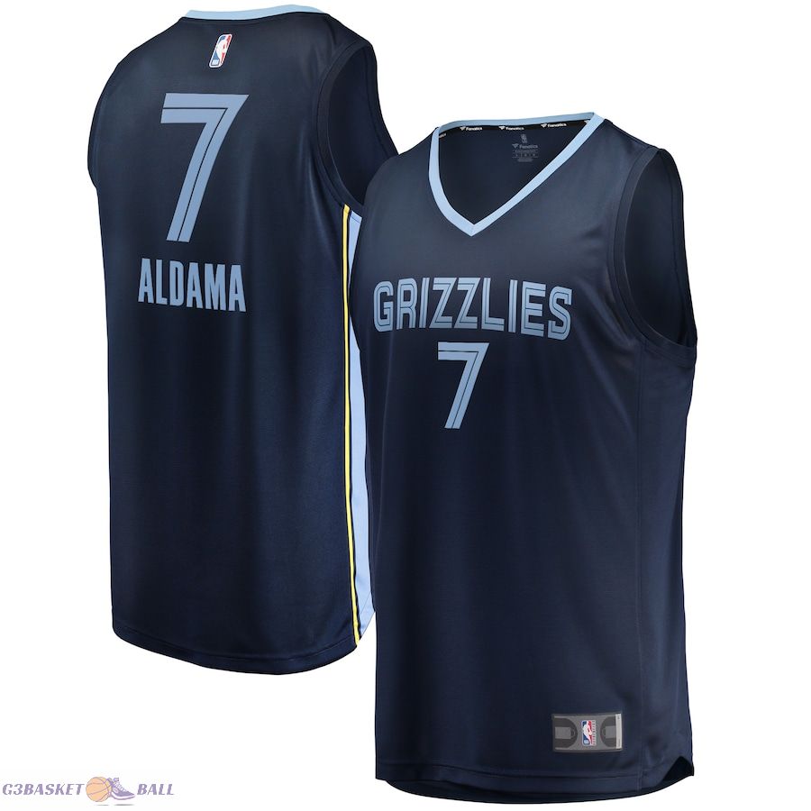 Men's Memphis Grizzlies Santi Aldama Fanatics Navy Fast Break Replica Jersey - Icon Edition