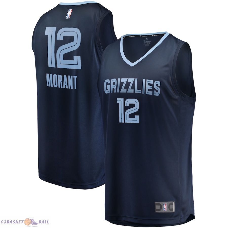 Men's Memphis Grizzlies Ja Morant Fanatics Navy Replica Fast Break Jersey - Icon Edition