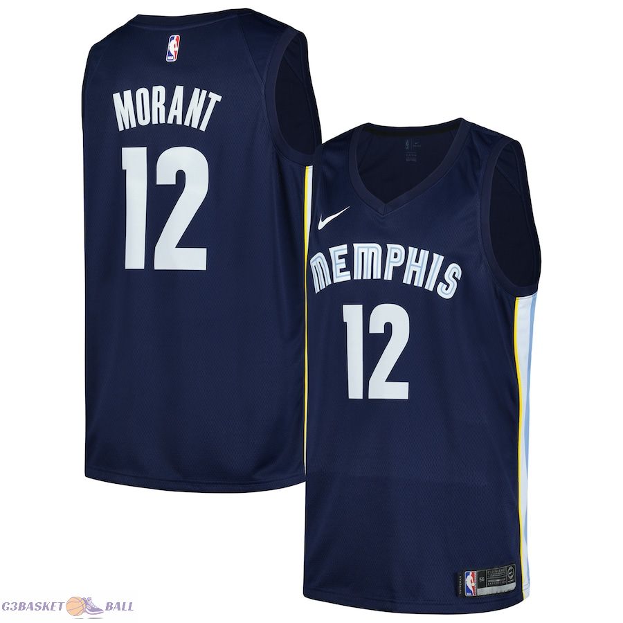 Men's Memphis Grizzlies Ja Morant Navy Swingman Player Jersey - Icon Edition