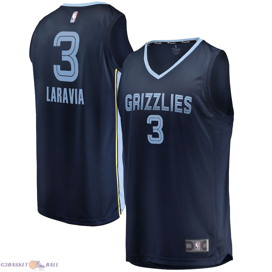 Men's Memphis Grizzlies Jake LaRavia Fanatics Navy Fast Break Replica Player Jersey - Icon Edition