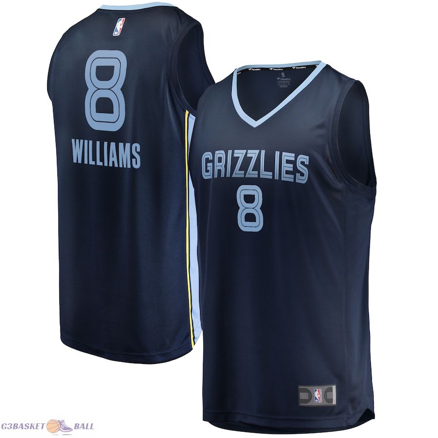 Men's Memphis Grizzlies Fanatics Navy Ziaire Williams Fast Break Replica Jersey - Icon Edition