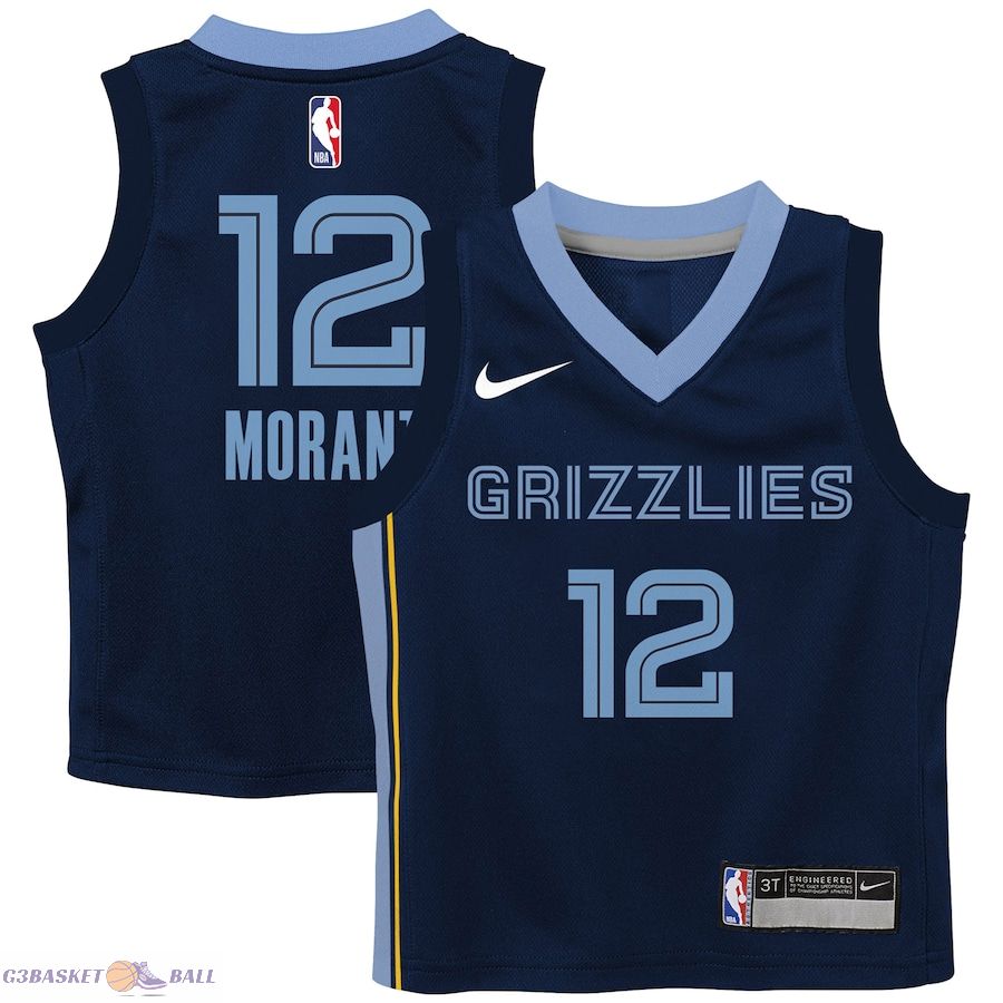 Toddler Memphis Grizzlies Ja Morant Navy Swingman Player Jersey - Icon Edition