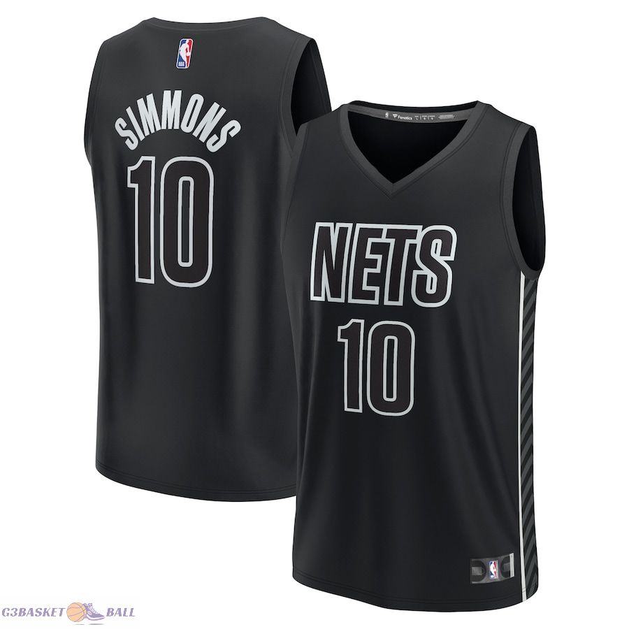 Men's Brooklyn Nets Ben Simmons Fanatics Black Fast Break Replica Player Jersey - Statement Edition