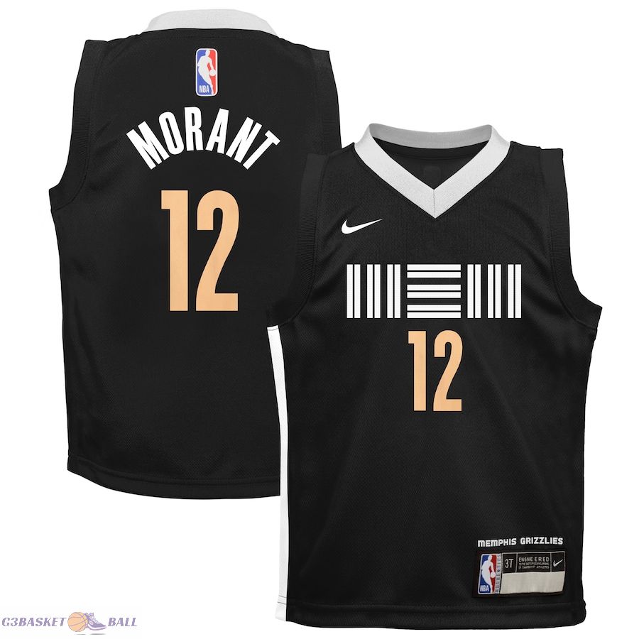 Toddler Memphis Grizzlies Ja Morant Black Swingman Replica Jersey - City Edition