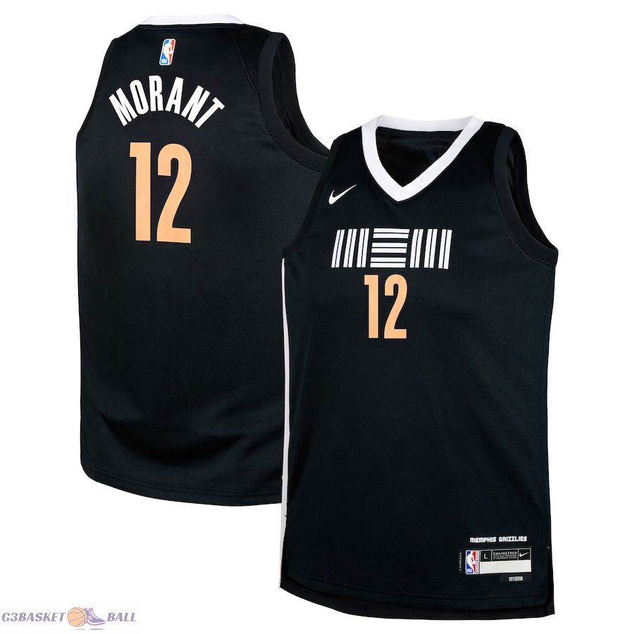 Youth Memphis Grizzlies Ja Morant Black Swingman Replica Jersey - City Edition