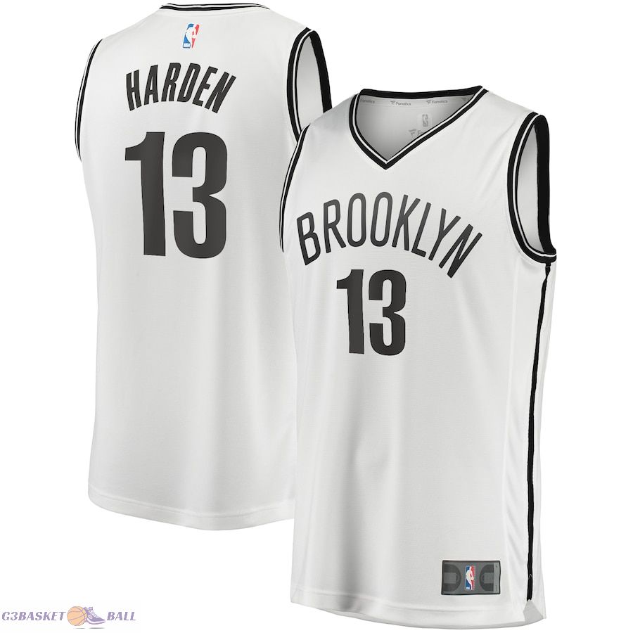 Men's Brooklyn Nets James Harden Fanatics White Fast Break Replica Jersey - Association Edition