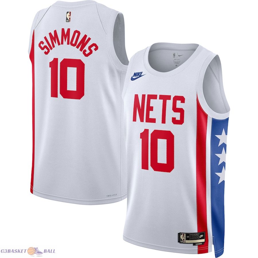 Men's Brooklyn Nets Ben Simmons White Swingman Jersey - Classic Edition