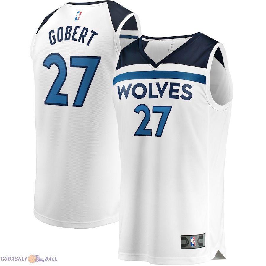 Men's Minnesota Timberwolves Rudy Gobert Fanatics White Fast Break Replica Player Jersey - Association Edition