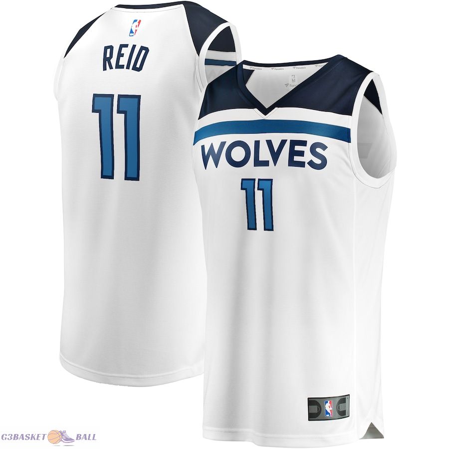 Men's Minnesota Timberwolves Naz Reid Fanatics White Fast Break Replica Player Jersey - Association Edition