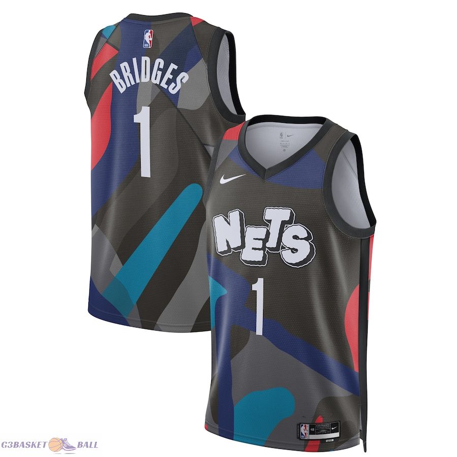 Unisex Brooklyn Nets Mikal Bridges Black 2023/24 Swingman Jersey - City Edition