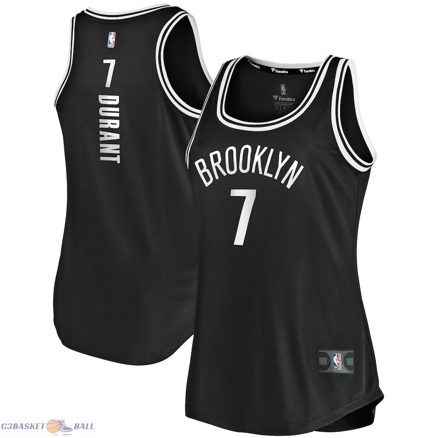 Women's Brooklyn Nets Kevin Durant Fanatics Black Fast Break Tank Jersey - Icon Edition