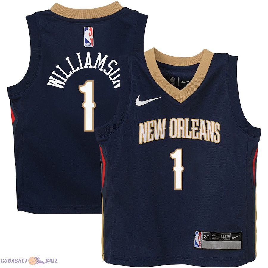 Toddler New Orleans Pelicans Zion Williamson Navy Swingman Player Jersey - Icon Edition