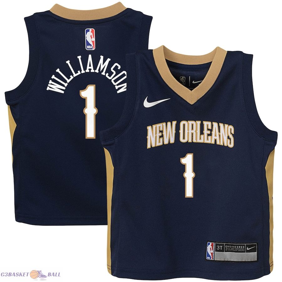 Toddler New Orleans Pelicans Zion Williamson Navy Replica Jersey - Icon Edition