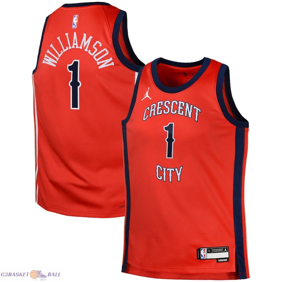 Swingman Jersey New Orleans Pelicans Zion Williamson Jordan Brand Red Statement