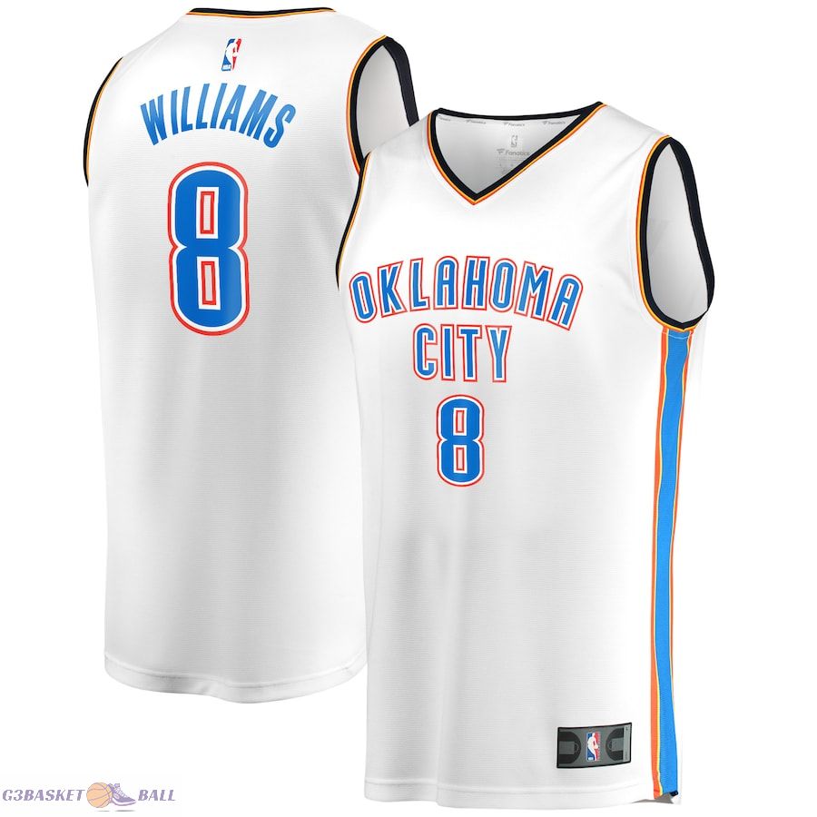 Men's Oklahoma City Thunder Jalen Williams Fanatics White Fast Break Player Jersey - Association Edition