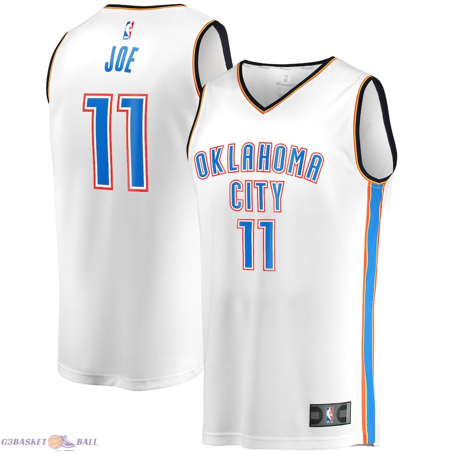 Men's Oklahoma City Thunder Isaiah Joe Fanatics White Fast Break Player Jersey - Association Edition