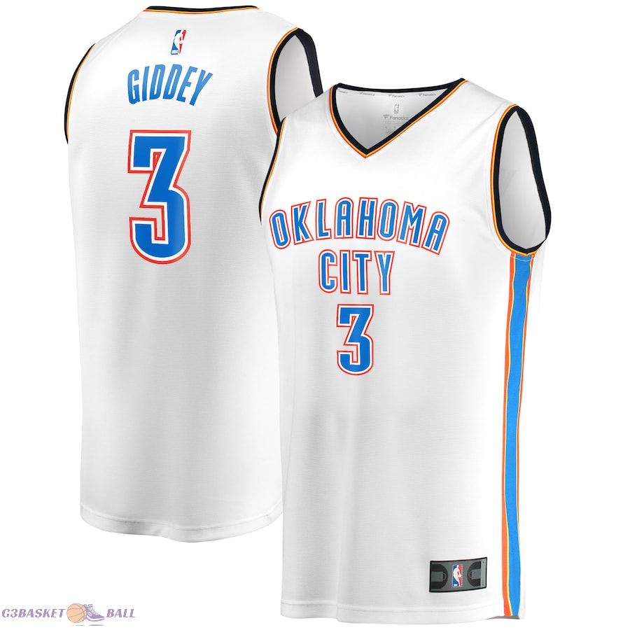 Men's Oklahoma City Thunder Josh Giddey Fanatics White Fast Break Player Jersey - Association Edition