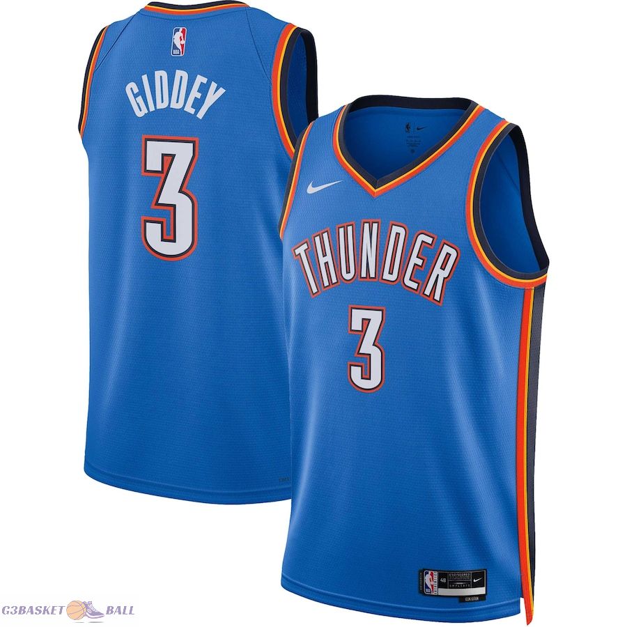 Unisex Oklahoma City Thunder Josh Giddey Blue Swingman Jersey - Icon Edition