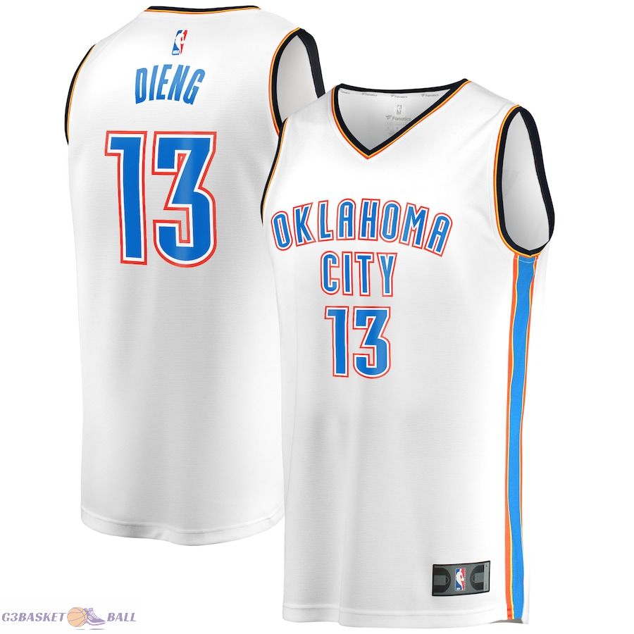 Men's Oklahoma City Thunder Ousmane Dieng Fanatics White Fast Break Player Jersey - Association Edition