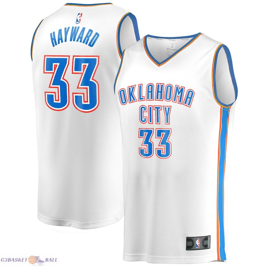 Men's Oklahoma City Thunder Gordon Hayward Fanatics White Fast Break Player Jersey - Association Edition