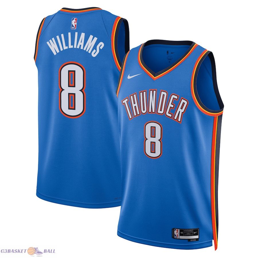 Unisex Oklahoma City Thunder Jalen Williams Blue Swingman Replica Jersey - Icon Edition