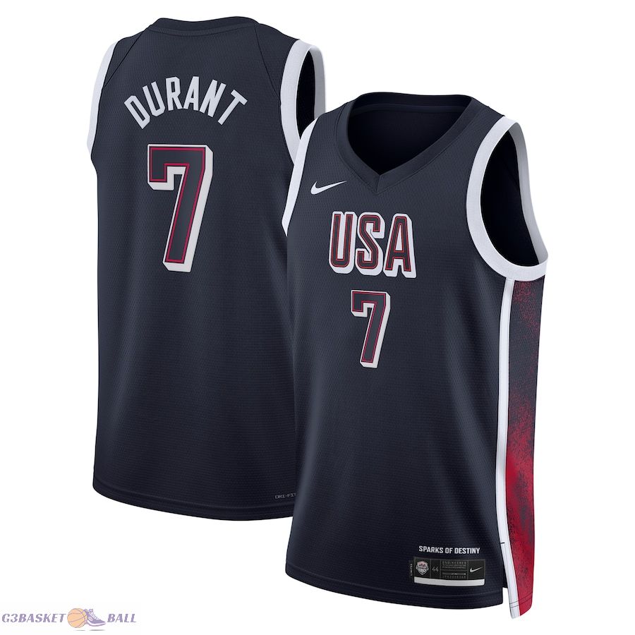 Unisex Men's USA Basketball Kevin Durant Navy 2024 Swingman Player Jersey