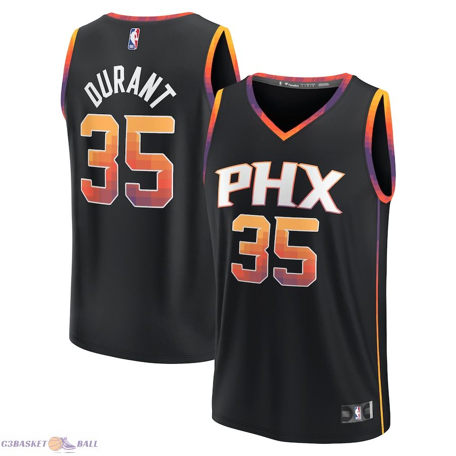 Men's Phoenix Suns Kevin Durant Fanatics Black Fast Break Replica Player Jersey - Statement Edition