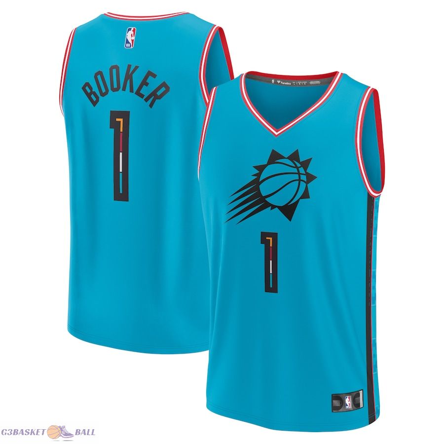 Men's Phoenix Suns Devin Booker Fanatics Teal Fastbreak Jersey - City Edition