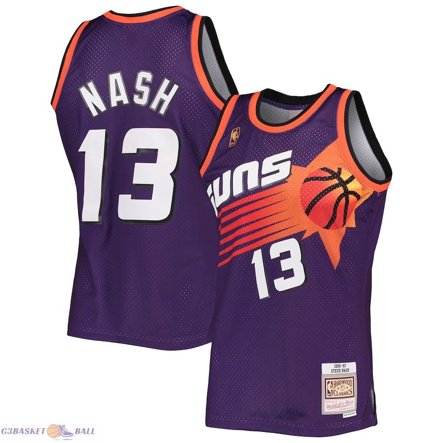 Men's Phoenix Suns Steve Nash Mitchell & Ness Purple 1996/97 Hardwood Classics Swingman Jersey